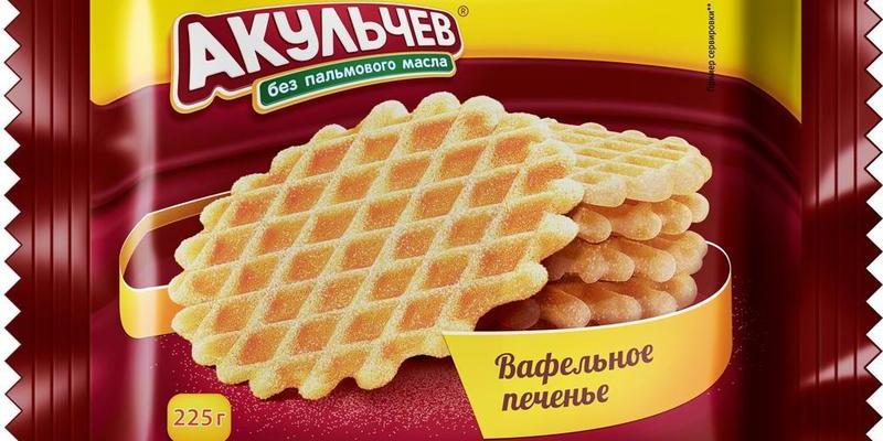 Шоколадное вафельное печенье