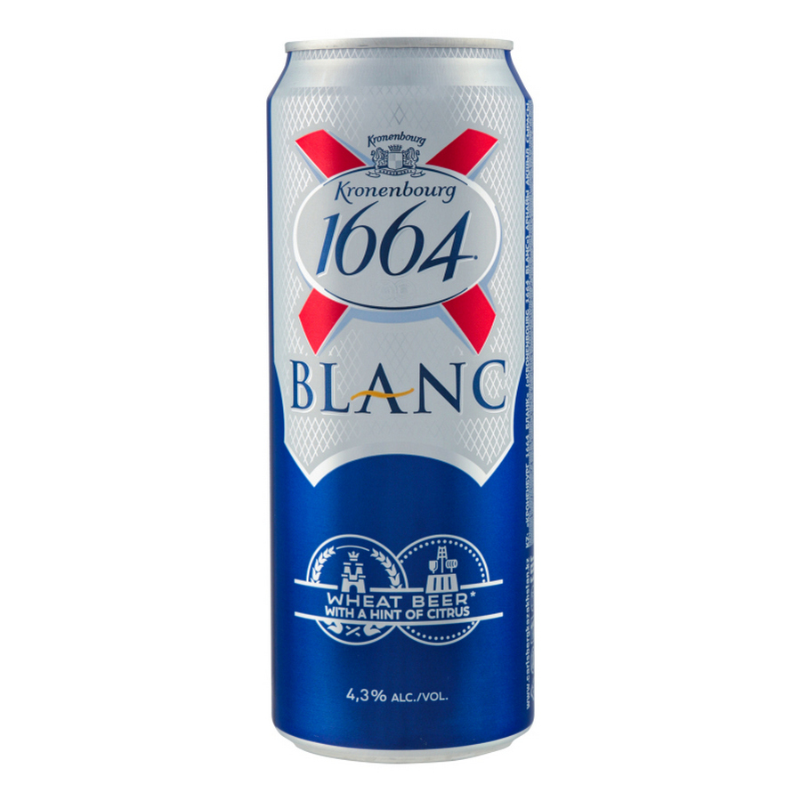 Купить оптом Пиво Kronenbourg Blanc 1664, жб, 450 мл на MAY24