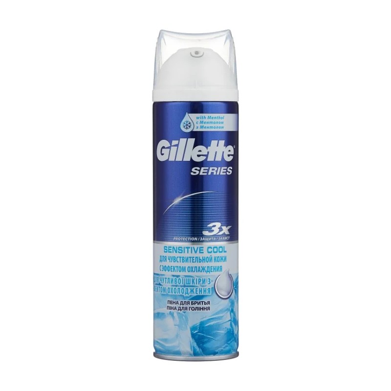 gillette sensitive cool shaving gel