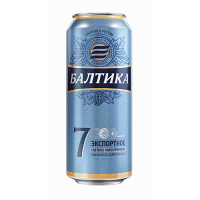Пиво Балтика "№7", ж/б, 450 мл